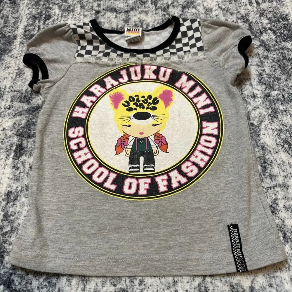 5T Girls‎ Gwen Stefani Harajuku Mini Top No Doubt Lovers Gray Checkered Fashion